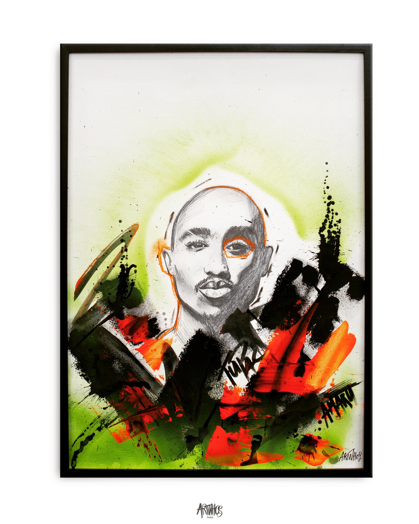 繪畫和紙上作品“Shakur”